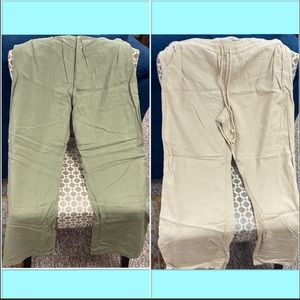 2 pair of wide leg linen pants